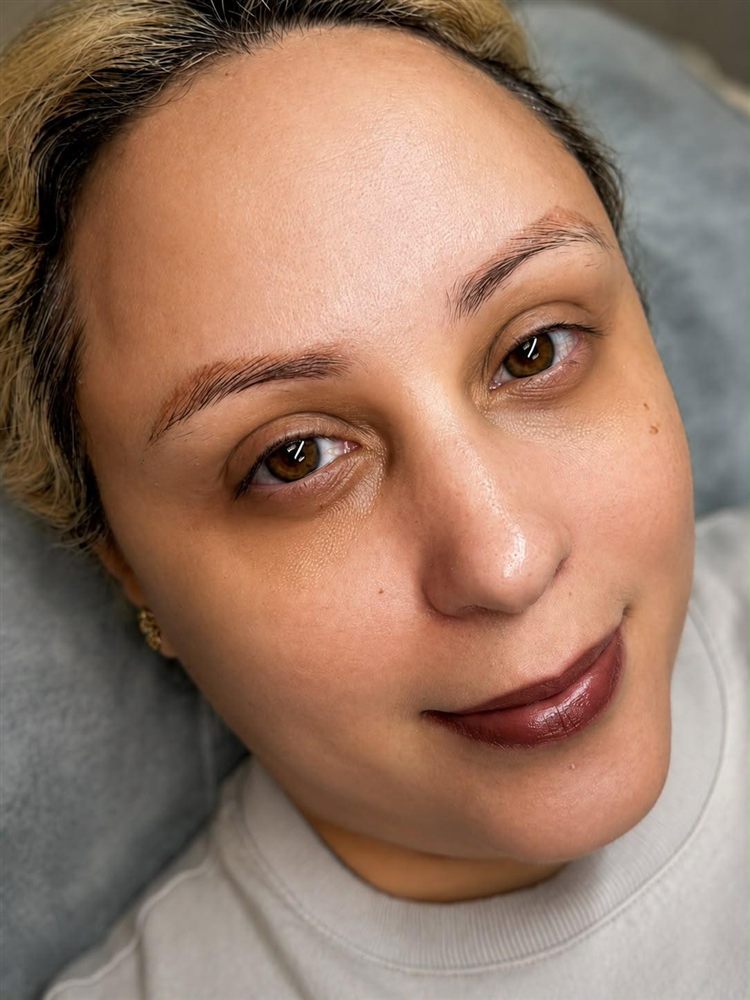 Brow transformation before and after